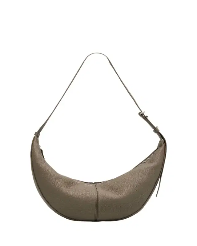 Slide Pebbled Leather Shoulder Bag