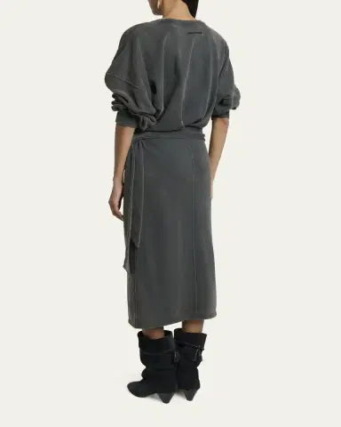 Etoile Isabel Marant Sandrina Draped Sweatshirt Dress | Thumbnail 3 Etoile Isabel Marant Sandrina Draped Sweatshirt Dress | Thumbnail 3