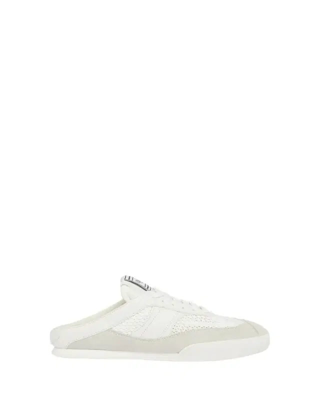 Kick Mesh and Leather Low-Top Mule Sneakers