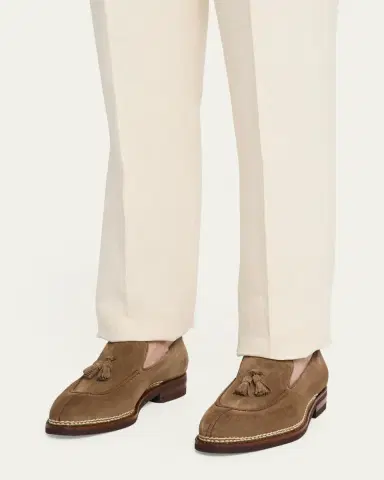 Bontoni Men's Magnifico Suede Rubber-Sole Tassel Loafers | Thumbnail 2 Bontoni Men's Magnifico Suede Rubber-Sole Tassel Loafers | Thumbnail 2