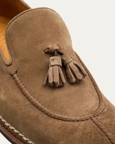 Bontoni Men's Magnifico Suede Rubber-Sole Tassel Loafers | Thumbnail 5 Bontoni Men's Magnifico Suede Rubber-Sole Tassel Loafers | Thumbnail 5