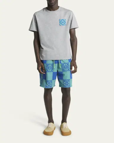 Loewe Men's Flocked Anagram Logo Jersey T-Shirt | Thumbnail 6 Loewe Men's Flocked Anagram Logo Jersey T-Shirt | Thumbnail 6