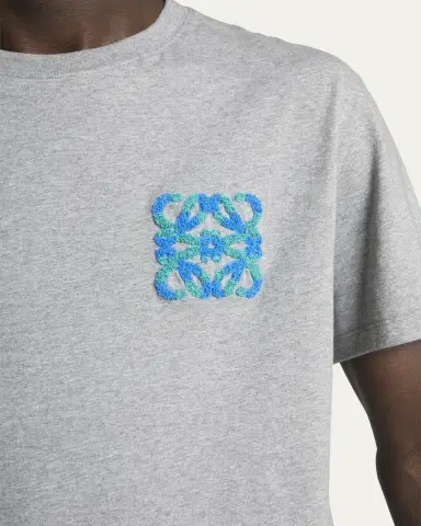 Loewe Men's Flocked Anagram Logo Jersey T-Shirt | Thumbnail 9 Loewe Men's Flocked Anagram Logo Jersey T-Shirt | Thumbnail 9