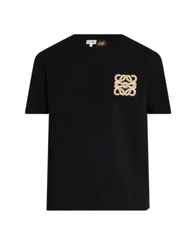 Loewe Men's Flocked Anagram Logo Jersey T-Shirt | Thumbnail 1 Loewe Men's Flocked Anagram Logo Jersey T-Shirt | Thumbnail 1