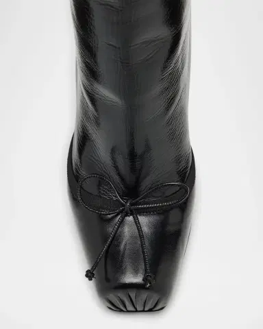 Christian Louboutin 100mm Cassia Nodo Leather Knee Boots | Thumbnail 3