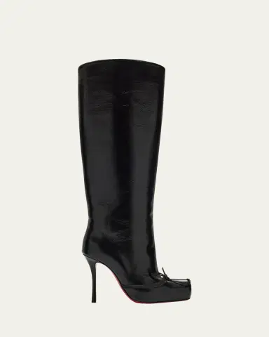 Christian Louboutin 100mm Cassia Nodo Leather Knee Boots | Thumbnail 5