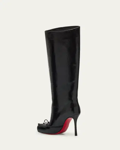Christian Louboutin 100mm Cassia Nodo Leather Knee Boots | Thumbnail 6