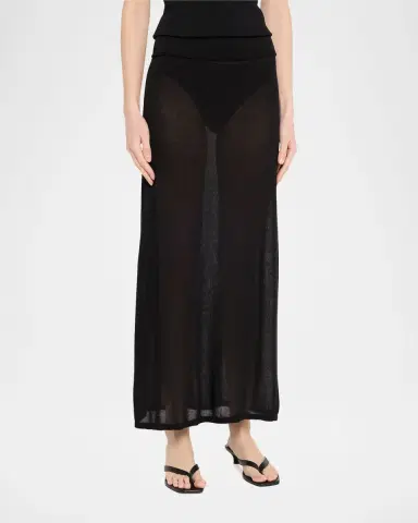 TOTEME Sheer Knit Maxi Skirt | Thumbnail 3 TOTEME Sheer Knit Maxi Skirt | Thumbnail 3