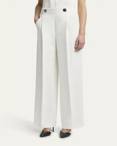 Giorgio Armani Wide Leg Silk Cady Trousers | Thumbnail 4