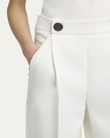 Giorgio Armani Wide Leg Silk Cady Trousers | Thumbnail 5