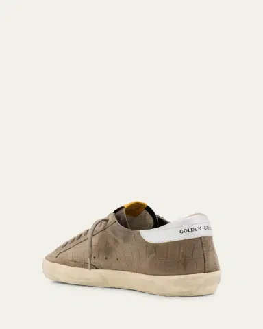 Golden Goose Men's Super-Star Croc-Printed Nubuck Leather Sneakers, Exclusive | Thumbnail 2