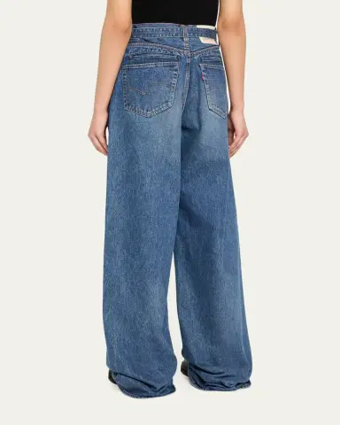 Sacai Belted Denim Wide-Leg Pants | Thumbnail 3