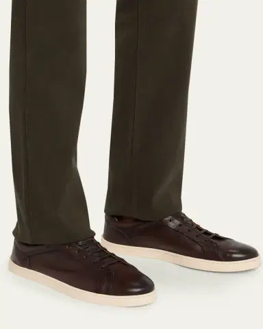 Bergdorf Goodman Men's Soft Leather Low-Top Sneakers | Thumbnail 2
