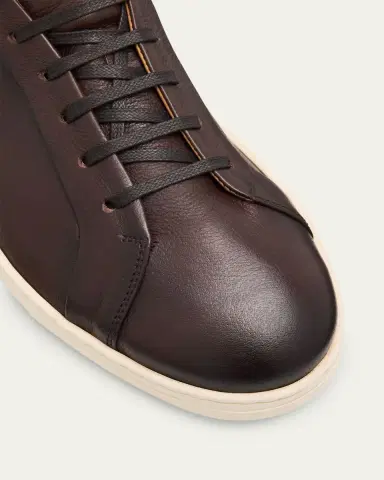 Bergdorf Goodman Men's Soft Leather Low-Top Sneakers | Thumbnail 5