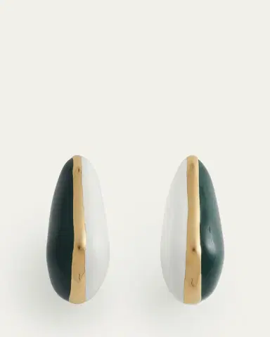 Bottega Veneta Small Fin Enamel Earrings | Thumbnail 2