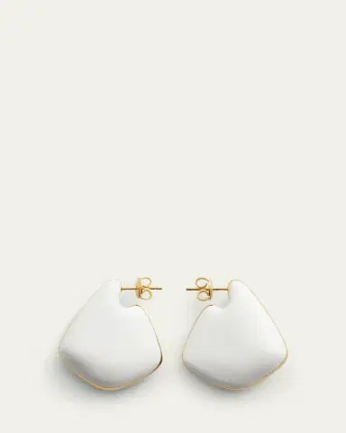 Bottega Veneta Small Fin Enamel Earrings | Thumbnail 3