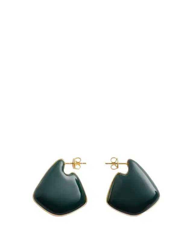 Bottega Veneta Small Fin Enamel Earrings