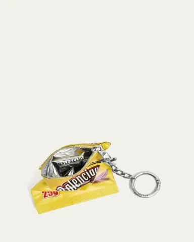 Balenciaga Men's Leather Keyring Chips Charm | Thumbnail 3 Balenciaga Men's Leather Keyring Chips Charm | Thumbnail 3