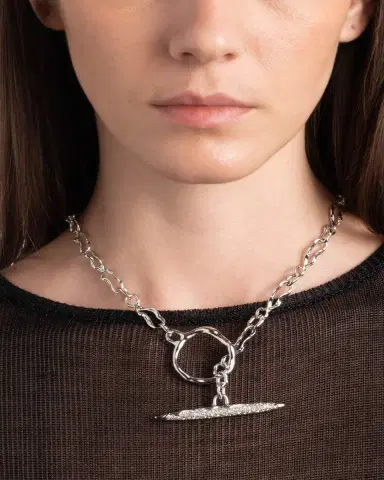 Alexis Bittar Solanales Crystal Infinity Link Necklace | Thumbnail 2 Alexis Bittar Solanales Crystal Infinity Link Necklace | Thumbnail 2