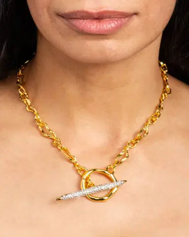 Alexis Bittar Solanales Crystal Infinity Link Necklace | Thumbnail 4 Alexis Bittar Solanales Crystal Infinity Link Necklace | Thumbnail 4
