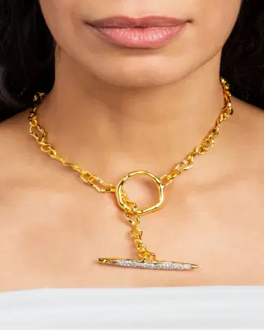 Alexis Bittar Solanales Crystal Infinity Link Necklace | Thumbnail 5 Alexis Bittar Solanales Crystal Infinity Link Necklace | Thumbnail 5