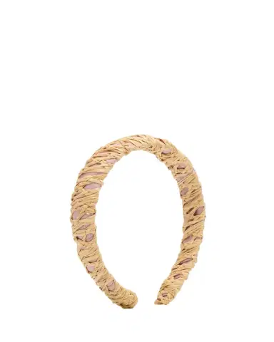 Gigi Burris Emma Woven Straw & Grosgrain Headband | Thumbnail 1