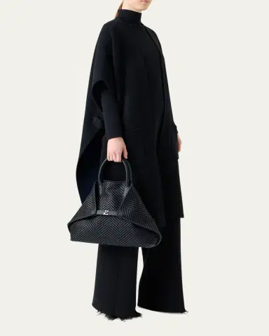 Akris Ai Medium Chevron Leather Tote Bag | Thumbnail 2