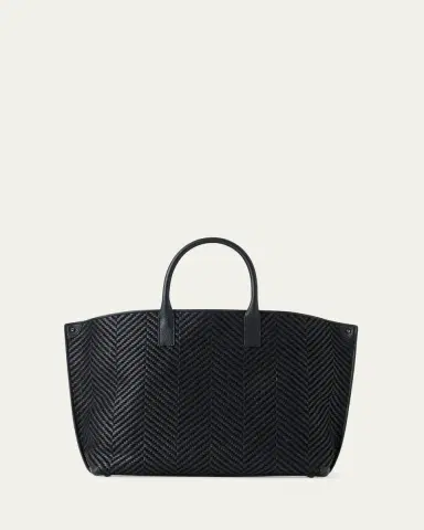 Akris Ai Medium Chevron Leather Tote Bag | Thumbnail 3