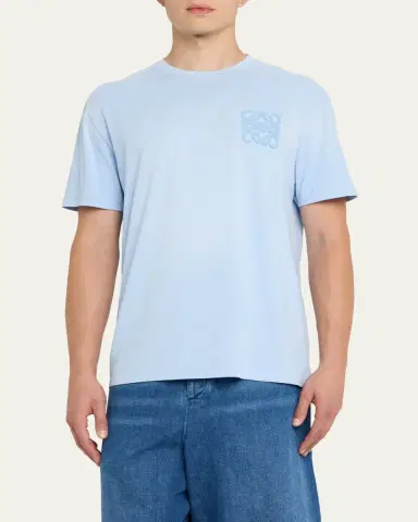 Loewe Men's Tonal Anagram Crewneck T-Shirt | Thumbnail 4