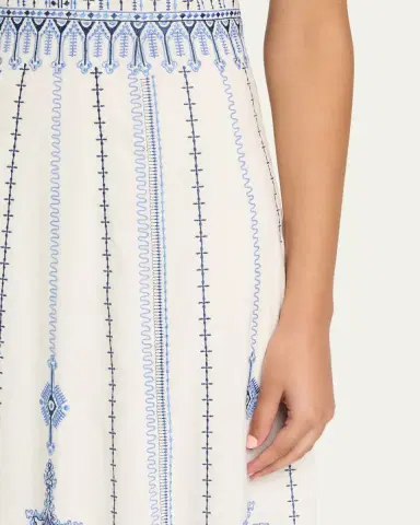 Emporio Sirenuse Nellie Astragal Embroidered Sleeveless Maxi Dress | Thumbnail 5 Emporio Sirenuse Nellie Astragal Embroidered Sleeveless Maxi Dress | Thumbnail 5