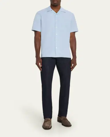 Bergdorf Goodman Men's Suede Moc-Toe Penny Loafers | Thumbnail 3 Bergdorf Goodman Men's Suede Moc-Toe Penny Loafers | Thumbnail 3