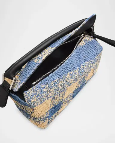 Loewe x Paula's Ibiza Small Puzzle Edge Shoulder Bag in Gingham Raffia | Thumbnail 2 Loewe x Paula's Ibiza Small Puzzle Edge Shoulder Bag in Gingham Raffia | Thumbnail 2