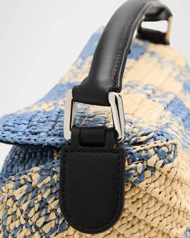 Loewe x Paula's Ibiza Small Puzzle Edge Shoulder Bag in Gingham Raffia | Thumbnail 4 Loewe x Paula's Ibiza Small Puzzle Edge Shoulder Bag in Gingham Raffia | Thumbnail 4