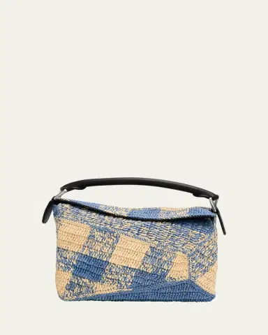 Loewe x Paula's Ibiza Small Puzzle Edge Shoulder Bag in Gingham Raffia | Thumbnail 5 Loewe x Paula's Ibiza Small Puzzle Edge Shoulder Bag in Gingham Raffia | Thumbnail 5