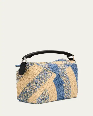 Loewe x Paula's Ibiza Small Puzzle Edge Shoulder Bag in Gingham Raffia | Thumbnail 7 Loewe x Paula's Ibiza Small Puzzle Edge Shoulder Bag in Gingham Raffia | Thumbnail 7