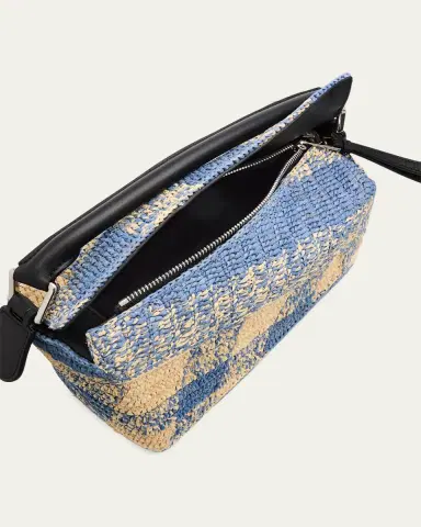Loewe x Paula's Ibiza Small Puzzle Edge Shoulder Bag in Gingham Raffia | Thumbnail 8 Loewe x Paula's Ibiza Small Puzzle Edge Shoulder Bag in Gingham Raffia | Thumbnail 8