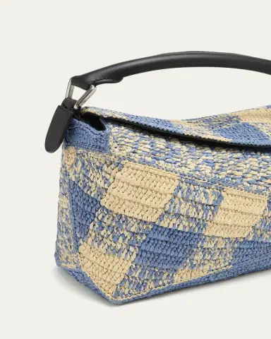 Loewe x Paula's Ibiza Small Puzzle Edge Shoulder Bag in Gingham Raffia | Thumbnail 9 Loewe x Paula's Ibiza Small Puzzle Edge Shoulder Bag in Gingham Raffia | Thumbnail 9