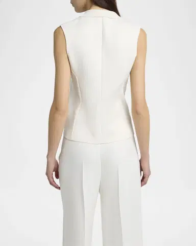 Giorgio Armani Silk Knit Single-Breasted Vest | Thumbnail 3