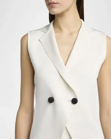 Giorgio Armani Silk Knit Single-Breasted Vest | Thumbnail 5