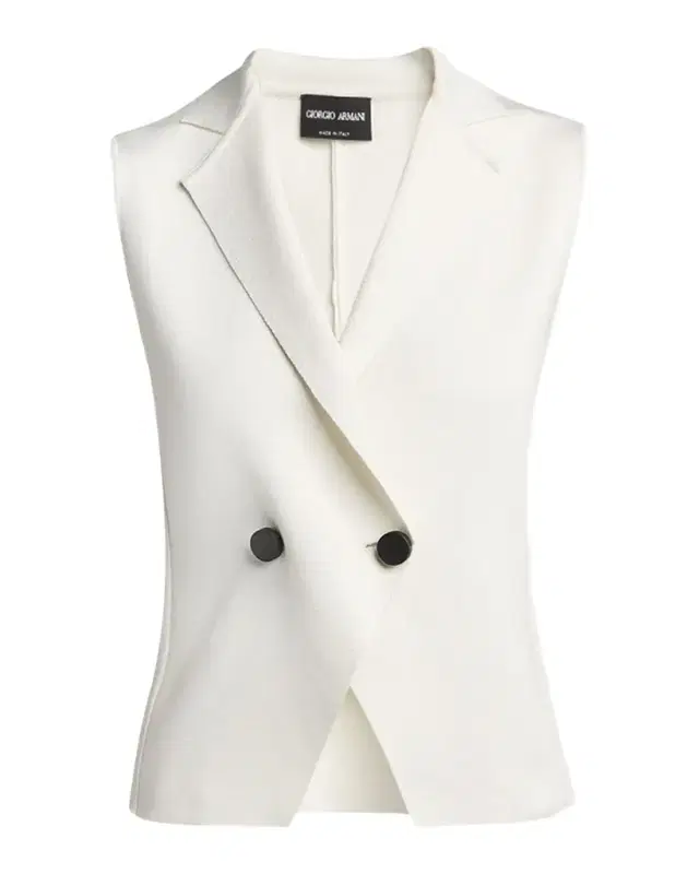 Giorgio Armani Silk Knit Single-Breasted Vest