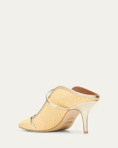 Malone Souliers Maureen Raffia Dual-Band Mule Pumps | Thumbnail 4