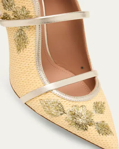 Malone Souliers Maureen Raffia Dual-Band Mule Pumps | Thumbnail 5