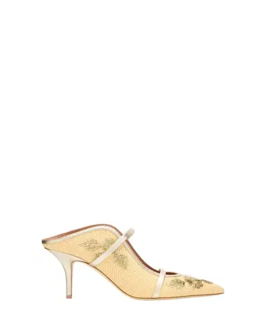 Malone Souliers Maureen Raffia Dual-Band Mule Pumps | Thumbnail 1
