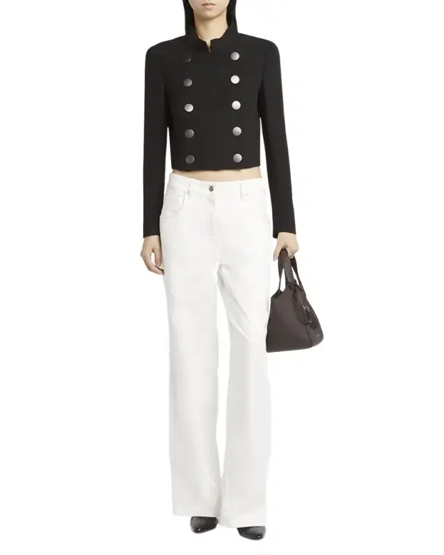 Wide Leg Stretch-Cotton Jeans
