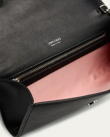 Jimmy Choo Bing Crystal Smooth Leather Wallet | Thumbnail 7