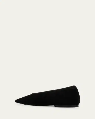 TOTEME Garderob Suede Ballerina Flats | Thumbnail 4