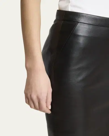 Givenchy Leather Godet-Back Midi Pencil Skirt | Thumbnail 9 Givenchy Leather Godet-Back Midi Pencil Skirt | Thumbnail 9