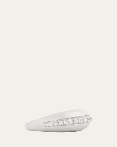 Jamie Wolf 18K White Gold Domed Ring with Diamonds | Thumbnail 2 Jamie Wolf 18K White Gold Domed Ring with Diamonds | Thumbnail 2