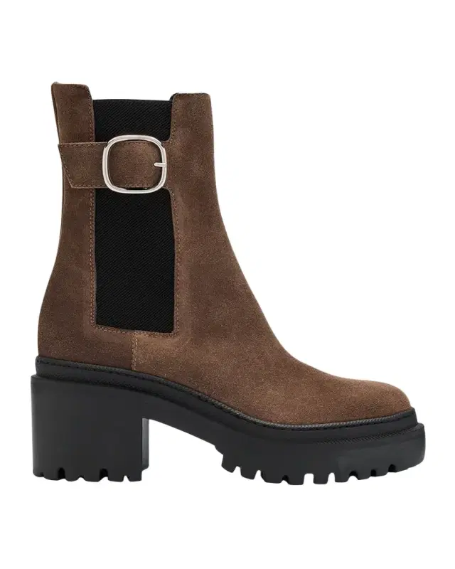 Platform Suede Chelsea Boots