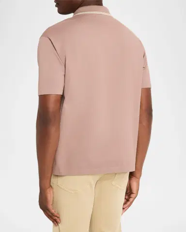 FRAME Men 's Pique Polo Shirt | Thumbnail 2